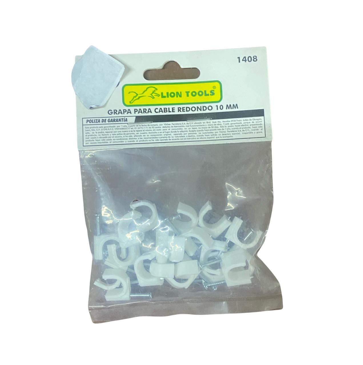 Grapa Para Cable 10mm 20pzas